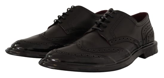 Dolce & Gabbana Schwarze Leder Oxford Wingtip Formelle Derby-Schuhe - Image 3