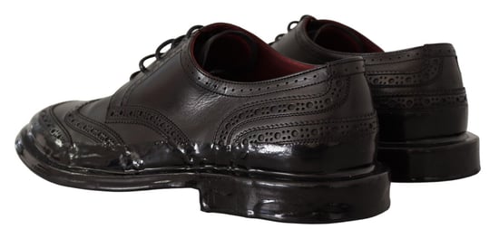 Dolce & Gabbana Schwarze Leder Oxford Wingtip Formelle Derby-Schuhe - Image 4