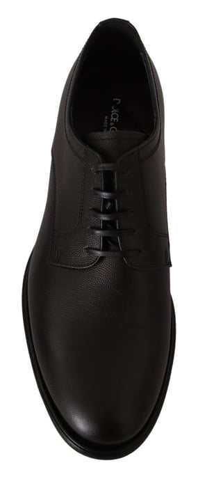 Dolce & Gabbana Schwarze Leder Schnür-Herren-Derbyschuhe - Image 6