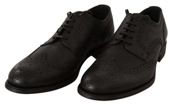 Dolce & Gabbana Schwarze Leder Oxfords mit Flügelspitze formelle Schuhe - Image 2