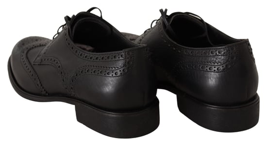 Dolce & Gabbana Schwarze Leder Oxfords mit Flügelspitze formelle Schuhe - Image 3