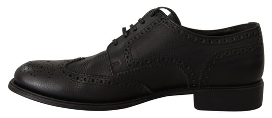 Dolce & Gabbana Schwarze Leder Oxfords mit Flügelspitze formelle Schuhe - Image 4