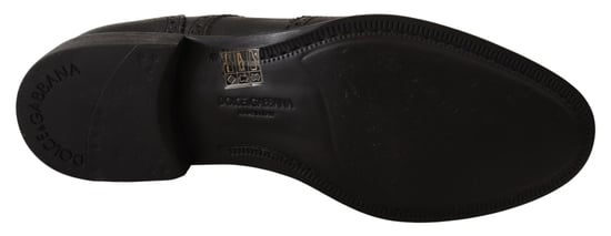 Dolce & Gabbana Schwarze Leder Oxfords mit Flügelspitze formelle Schuhe - Image 5