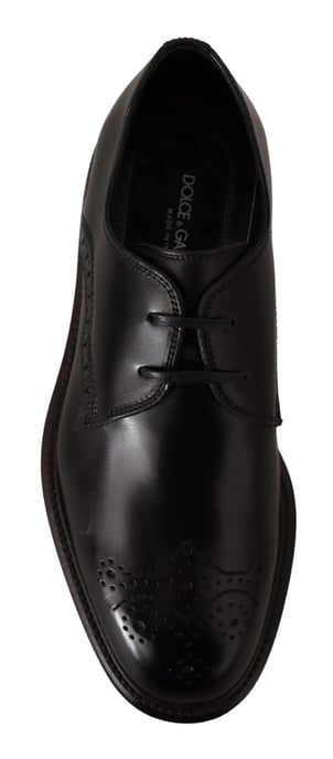 Dolce & Gabbana Schwarze Leder-Dress Derby-Schuhe - Image 3