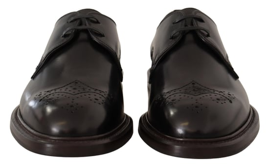 Dolce & Gabbana Schwarze Leder-Dress Derby-Schuhe - Image 4