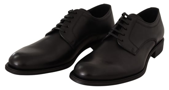 Dolce & Gabbana Schwarze Leder Schnürschuhe für Herren - Image 3