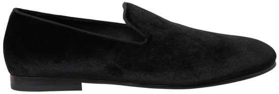 Dolce & Gabbana Schwarze Samt Slipper Formale Schuhe - Image 1