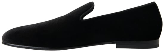 Dolce & Gabbana Schwarze Samt Slipper Formale Schuhe - Image 3