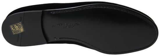 Dolce & Gabbana Schwarze Samt Slipper Formale Schuhe - Image 4