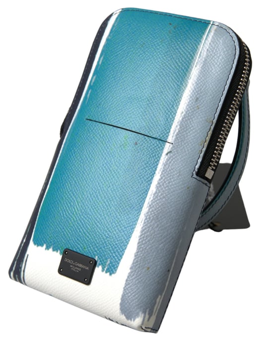 Dolce & Gabbana Blaue Leder-Handtasche Umhängetasche Sling Handy-Tasche Unisex - Image 2