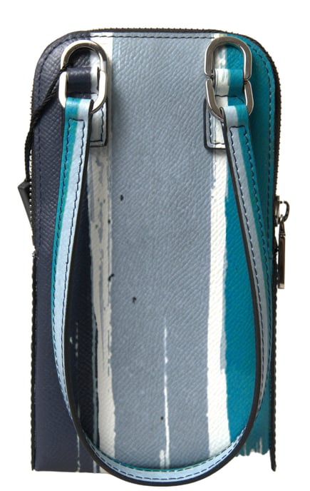 Dolce & Gabbana Blaue Leder-Handtasche Umhängetasche Sling Handy-Tasche Unisex - Image 3