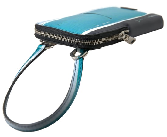Dolce & Gabbana Blaue Leder-Handtasche Umhängetasche Sling Handy-Tasche Unisex - Image 6