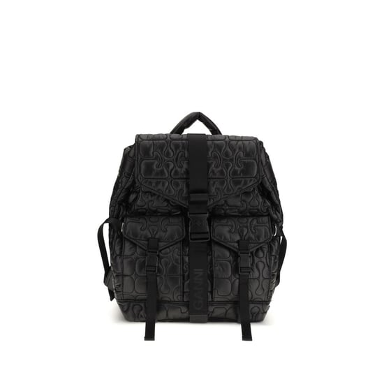 Ganni Schwarzer Polyamid Rucksack - Image 1