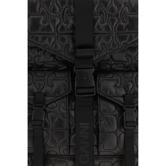 Ganni Schwarzer Polyamid Rucksack - Image 3