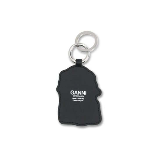 Ganni Weißer Recycling-Leder-Schlüsselanhänger - Image 2