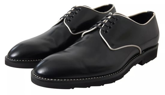 Dolce & Gabbana Schwarze-Weiße Lederformelle Schuhe - Image 2