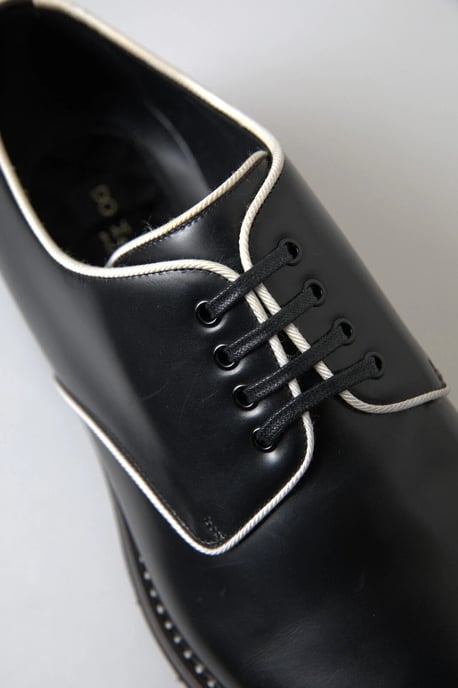 Dolce & Gabbana Schwarze-Weiße Lederformelle Schuhe - Image 4
