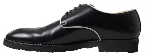 Dolce & Gabbana Schwarze-Weiße Lederformelle Schuhe - Image 6
