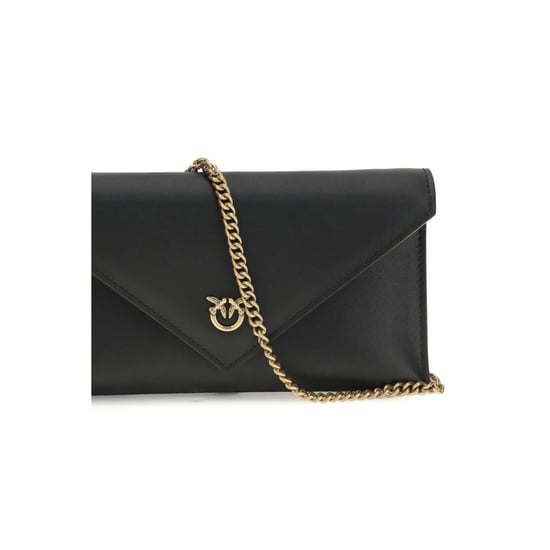 PINKO Clutch-Tasche aus schwarzem Kalbsleder Bos Taurus - Image 4
