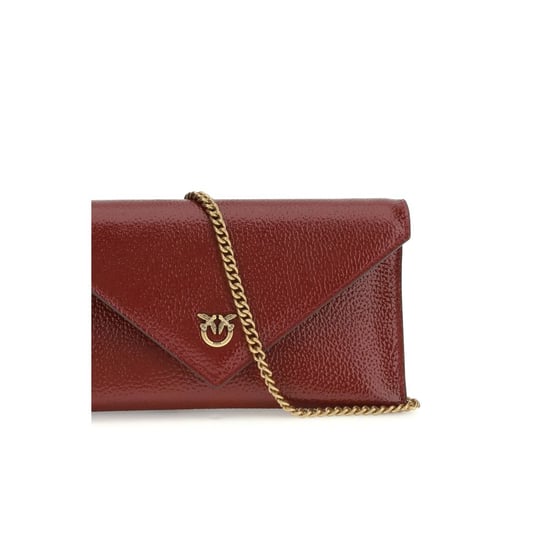 PINKO Bordeaux Kalbsleder Bos Taurus Clutch Bag - Image 4