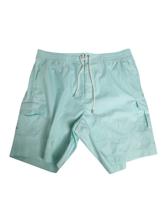 Dolce & Gabbana Aqua Blue Polyester Strandbekleidung Herren Shorts Badebekleidung - Image 2