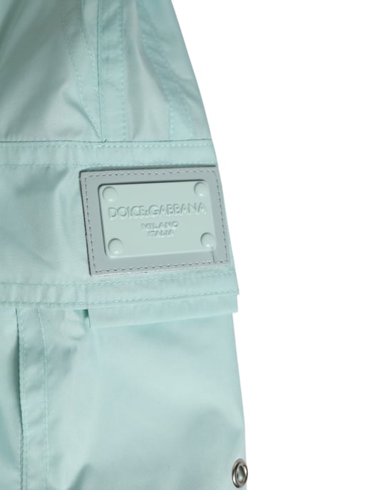 Dolce & Gabbana Aqua Blue Polyester Strandbekleidung Herren Shorts Badebekleidung - Image 4