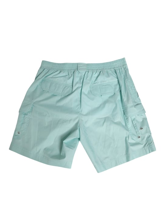 Dolce & Gabbana Aqua Blue Polyester Strandbekleidung Herren Shorts Badebekleidung - Image 5