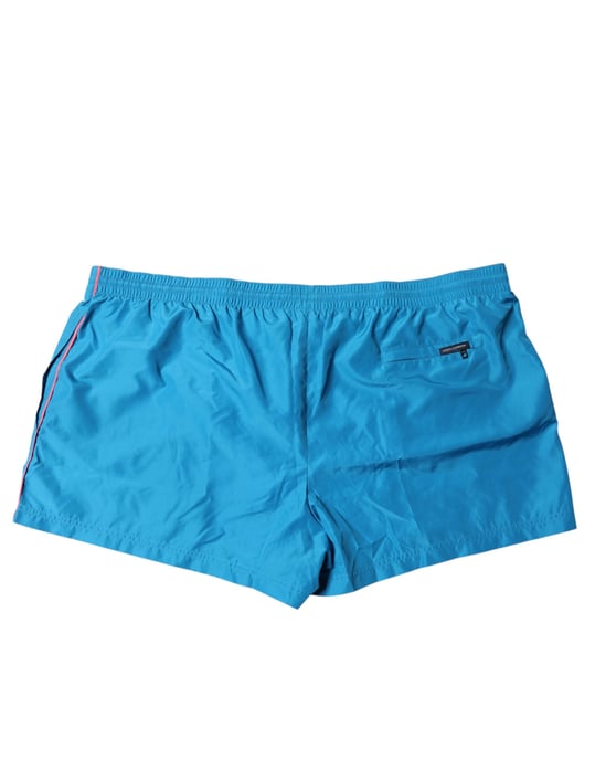 Dolce & Gabbana Türkisfarbenes Logo Strandshorts 2-Teiliges Badeanzug - Image 4