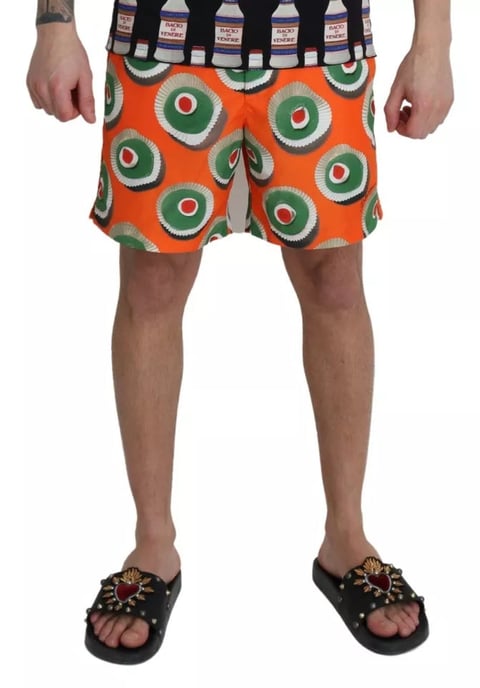 Dolce & Gabbana Orange Cupcake Bademode Shorts Schwimmbekleidung - Image 2