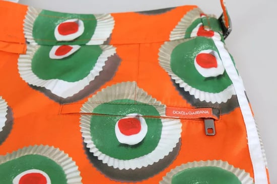 Dolce & Gabbana Orange Cupcake Bademode Shorts Schwimmbekleidung - Image 4