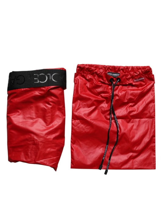 Dolce & Gabbana Rote Polyester Strandshorts 2-teiliges Schwimmoutfit - Image 6