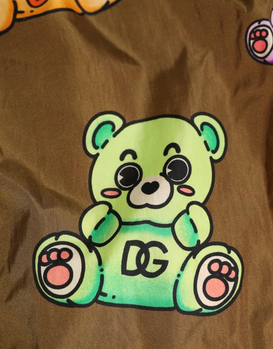Dolce & Gabbana Braune Mehrfarbige Teddy Bear Herren Shorts Badebekleidung - Image 3