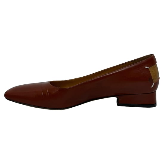 Maison Margiela Décortiqué Ballettschuhe mit vier Nähten aus braunem Leder - Image 4
