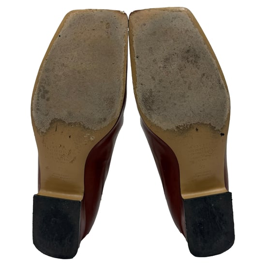 Maison Margiela Décortiqué Ballettschuhe mit vier Nähten aus braunem Leder - Image 6