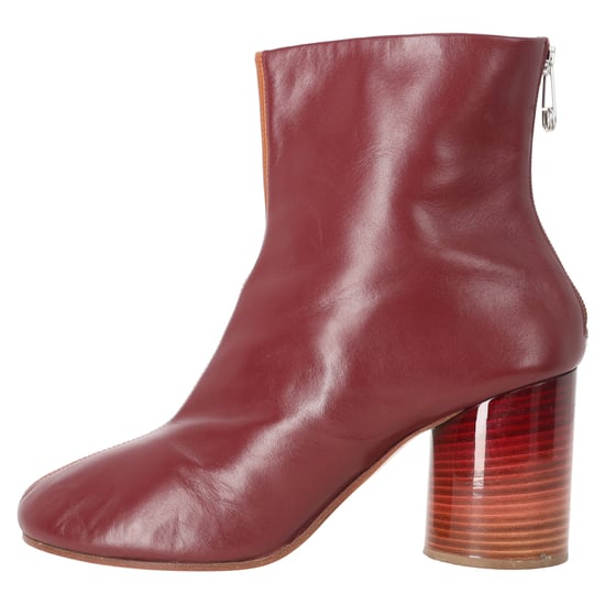 Maison Margiela Zwei-Ton Stiefeletten aus rotem Leder - Image 2