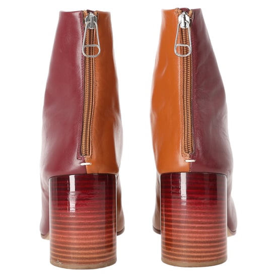 Maison Margiela Zwei-Ton Stiefeletten aus rotem Leder - Image 3
