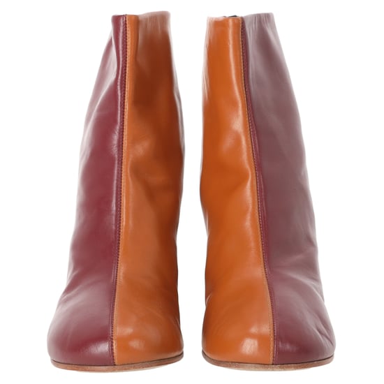 Maison Margiela Zwei-Ton Stiefeletten aus rotem Leder - Image 4