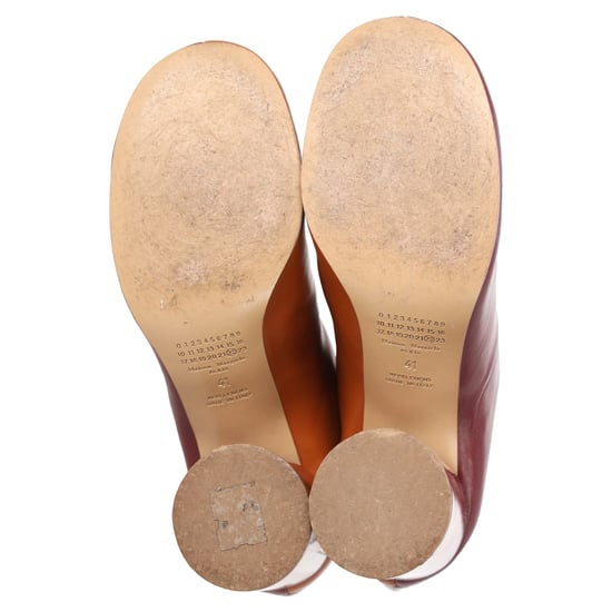 Maison Margiela Zwei-Ton Stiefeletten aus rotem Leder - Image 6