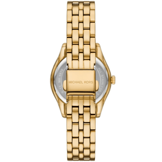 Michael Kors MK4870 Harlowe 33 mm Damenarmbanduhr - Gold Edelstahl mit grünem Ziffernblatt - Image 2