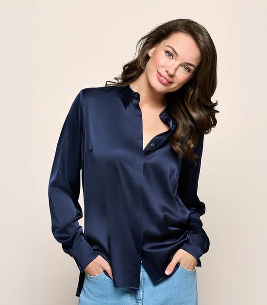 Bellize Bluse Marineblau - Image 6