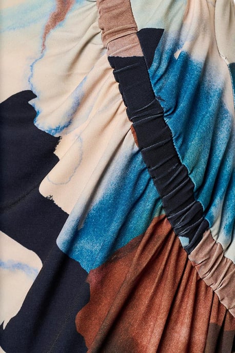 Avery-Rock mit Print, Marineblau/Mehrfarbig - Image 5