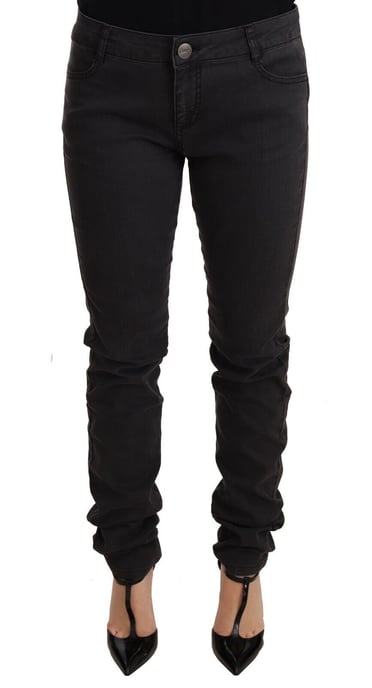 PINKO Schwarze Baumwoll-Stretch Skinny Mid Waist Damen-Jeans - Image 1
