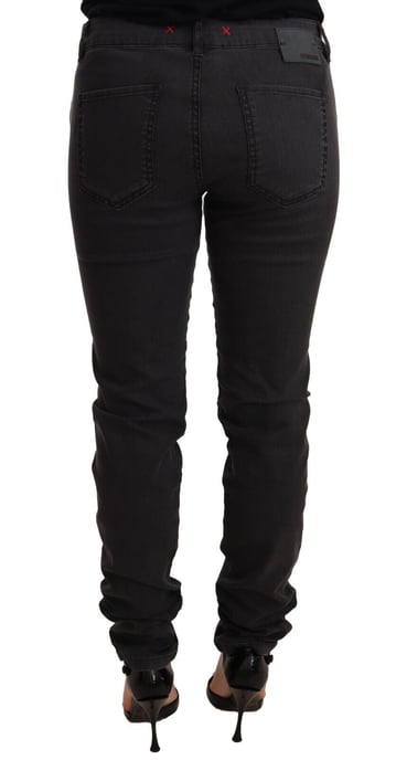 PINKO Schwarze Baumwoll-Stretch Skinny Mid Waist Damen-Jeans - Image 3