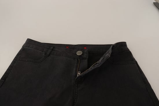 PINKO Schwarze Baumwoll-Stretch Skinny Mid Waist Damen-Jeans - Image 4