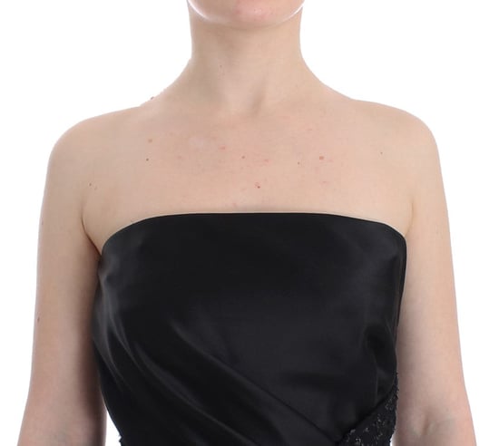 Masha Ma Schwarzes Strapless Verziertes Bleistiftkleid - Image 5