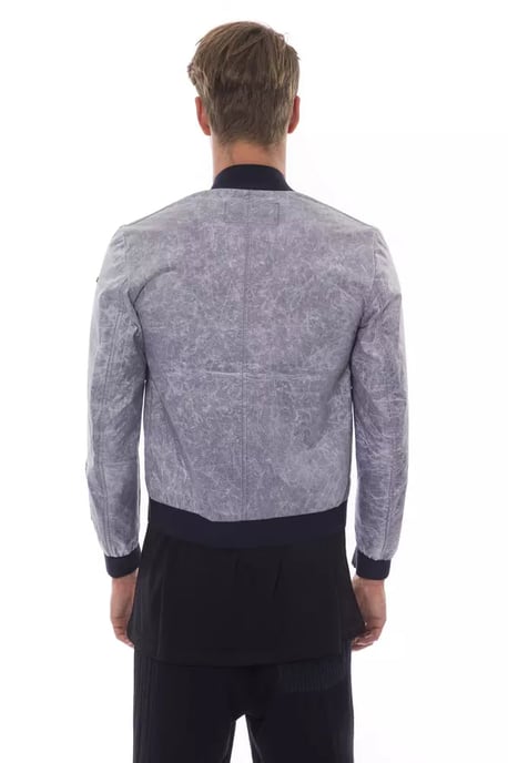 Nicolo Tonetto Graue Polyester Herren Bomberjacke - Image 2