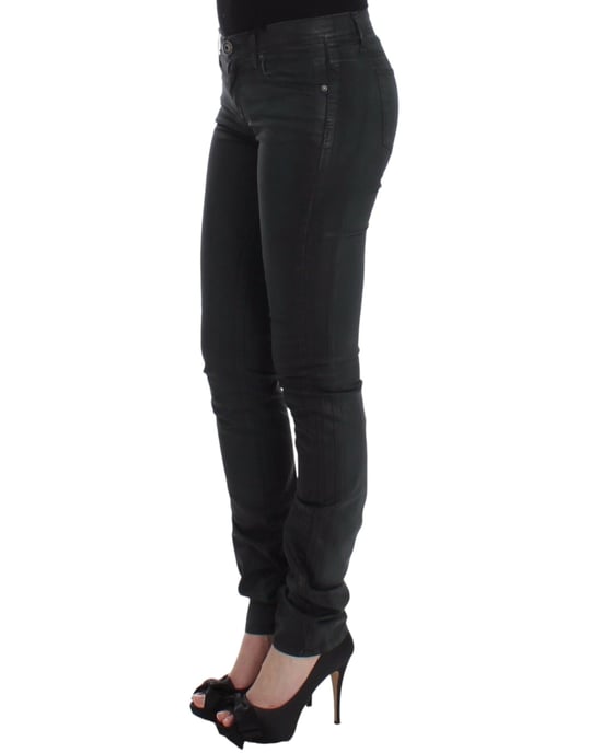 Ermanno Scervino Grüne Slim Jeans Denim-Hose Gerade geschnitten Stretch - Image 2