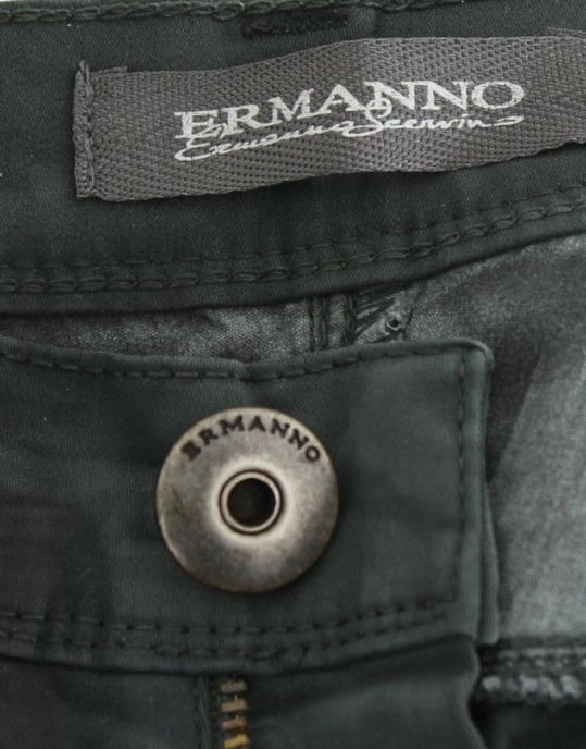 Ermanno Scervino Grüne Slim Jeans Denim-Hose Gerade geschnitten Stretch - Image 6