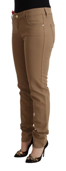 Jacob Cohen Braune Baumwoll-Stretch-Mid-Waist Skinny Pants - Image 2
