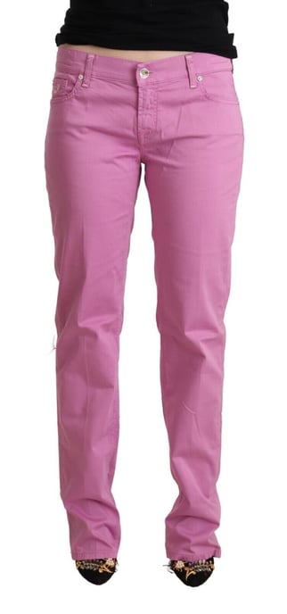 Jacob Cohen Rosa Baumwollniedrigbund-Denim-Tapered-Jeans - Image 1